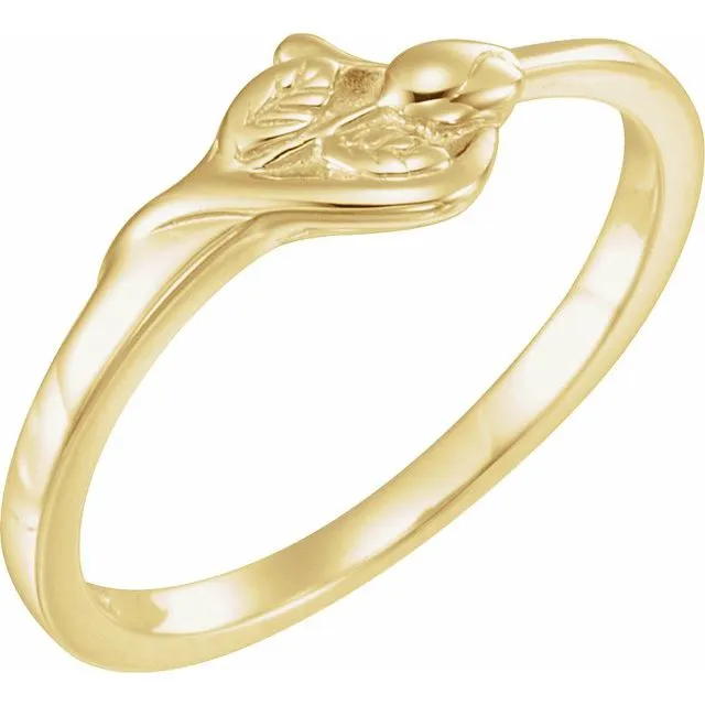 10K, 14K or Sterling Silver "The Unblossomed Rose" Ring