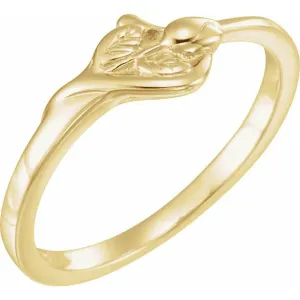 10K, 14K or Sterling Silver "The Unblossomed Rose" Ring