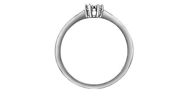 10K White Gold (0.02ct) Diamond Illusion Setting Promise Ring