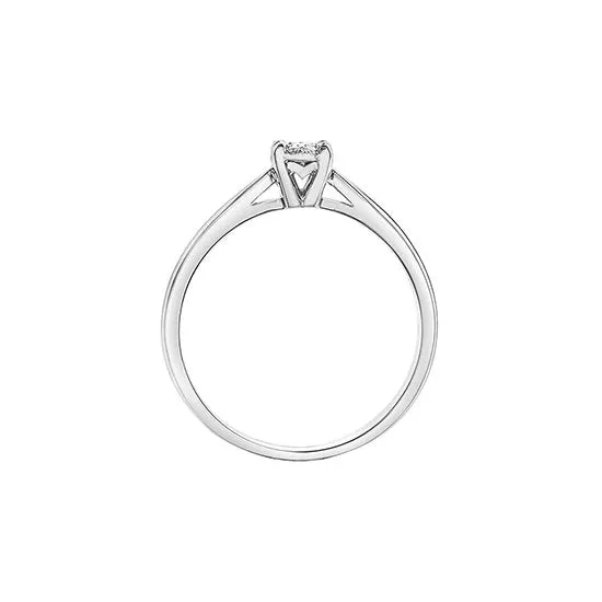 10K White Gold (0.06ct) Starburst Cluster Diamond Ring