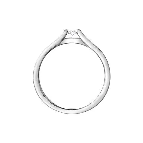 10K White Gold (0.10ct) Diamond Illusion Set Ring