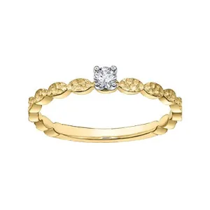 10K Yellow Gold (0.08ct) Diamond Promise Ring
