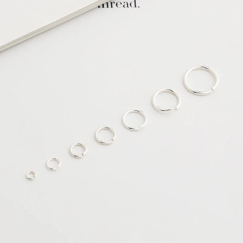 10pcs S925 Sterling Silver Gold Plated Jump Rings  3-7mm