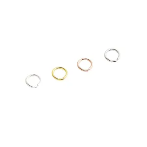 10pcs S925 Sterling Silver Gold Plated Jump Rings  3-7mm