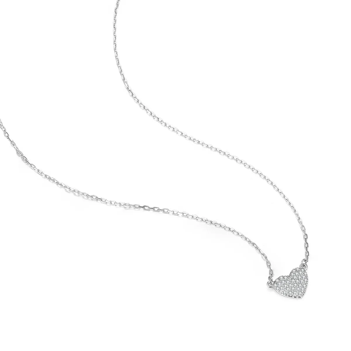 14K Solid Gold Necklace Exclusively Handcrafted 0.083 Carat Natural Diamond (H-F Color, VS1-VS2 Clarity)