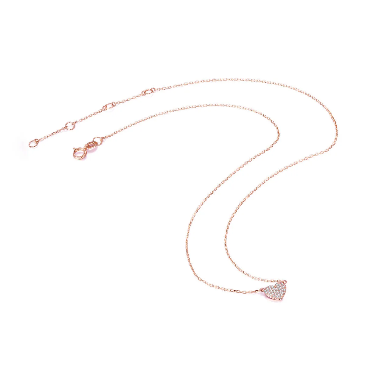 14K Solid Gold Necklace Exclusively Handcrafted 0.083 Carat Natural Diamond (H-F Color, VS1-VS2 Clarity)