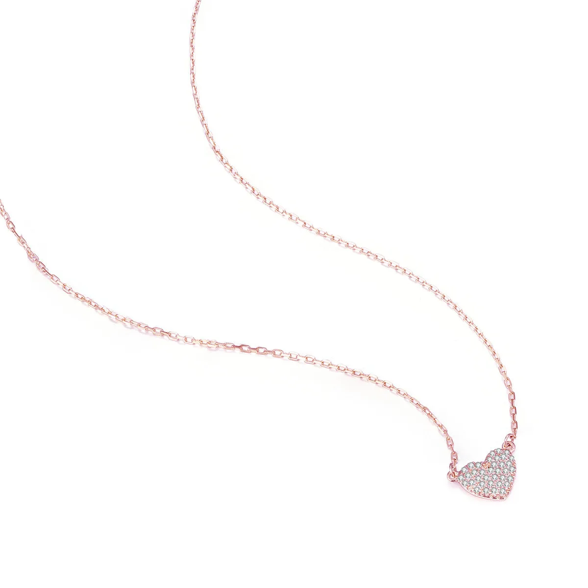 14K Solid Gold Necklace Exclusively Handcrafted 0.083 Carat Natural Diamond (H-F Color, VS1-VS2 Clarity)
