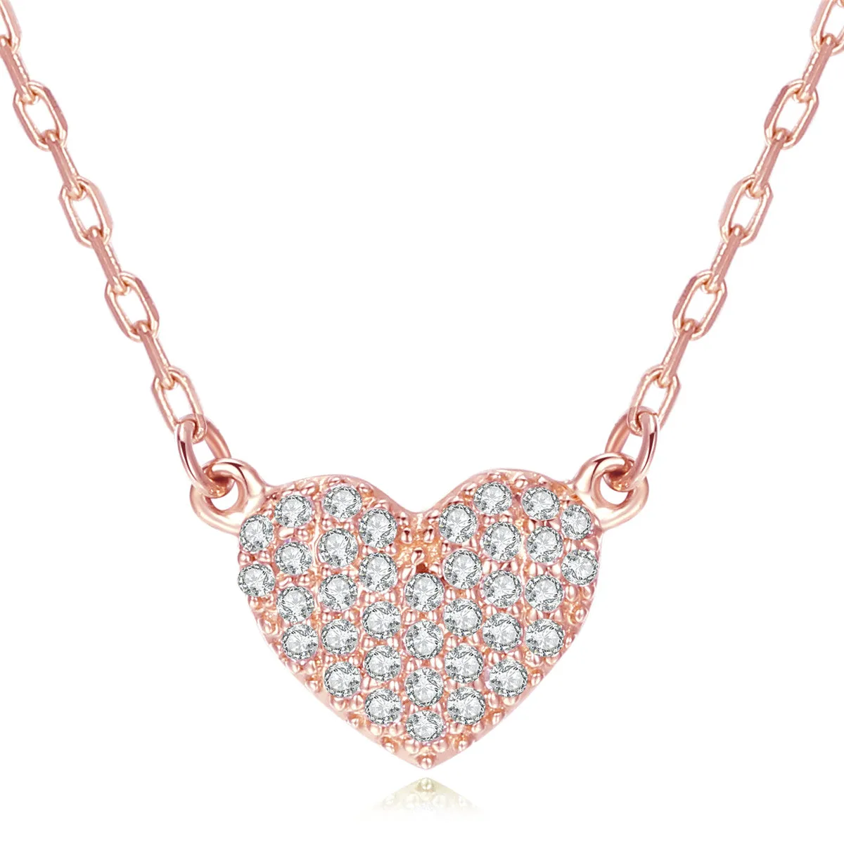 14K Solid Gold Necklace Exclusively Handcrafted 0.083 Carat Natural Diamond (H-F Color, VS1-VS2 Clarity)