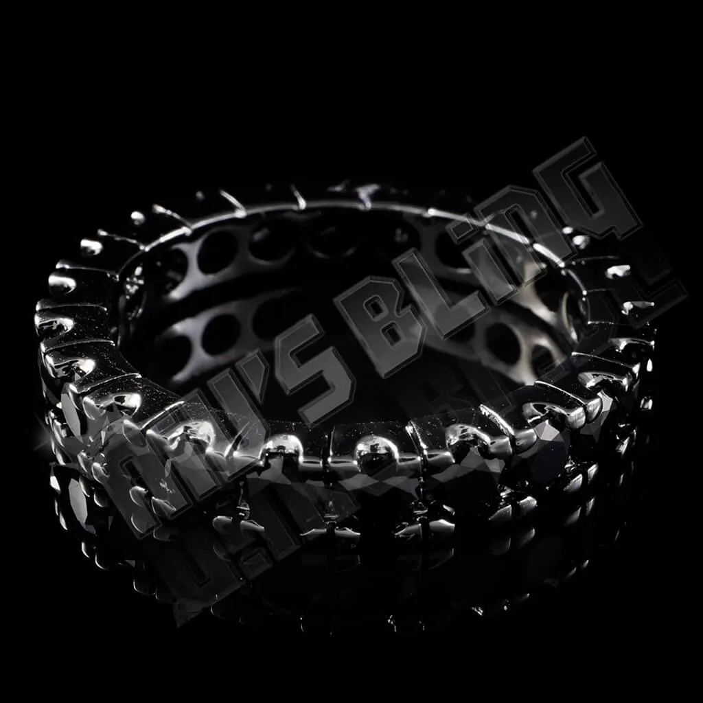 18K Black Gold Promise Eternity Ring