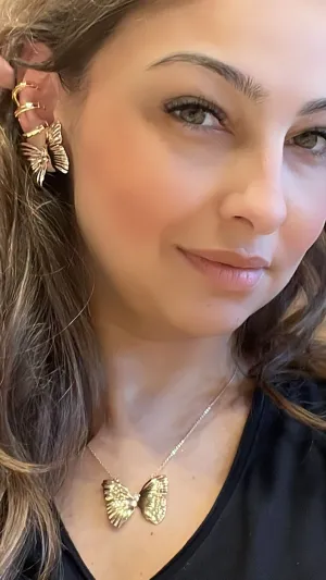 18K Gold Plated Butterfly Earring & Necklace