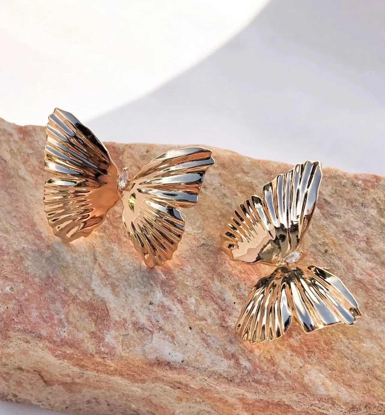 18K Gold Plated Butterfly Earring & Necklace