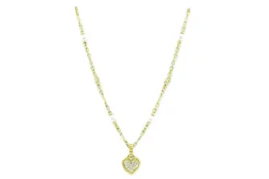 18K Yellow Gold Judith Ripka Heart Enhancer & Pearl Necklace