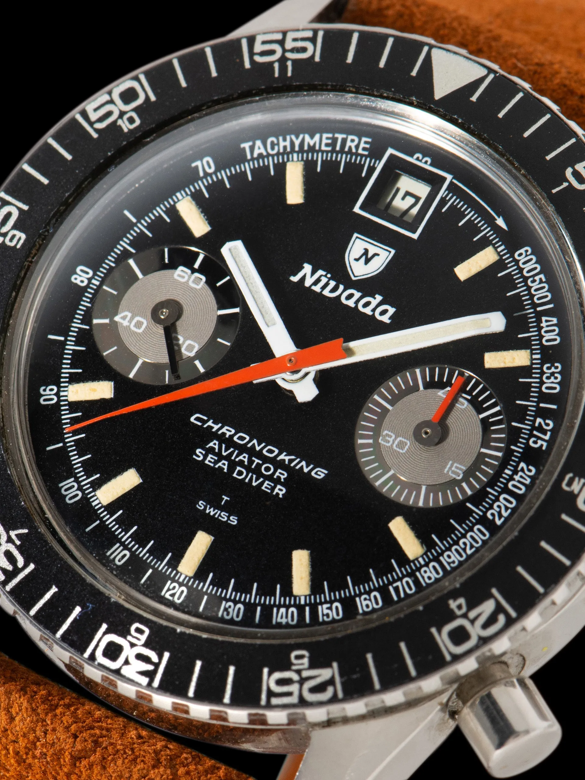 1970s Nivada Grenchen Chronoking Aviator Sea Diver (Ref. 87033)