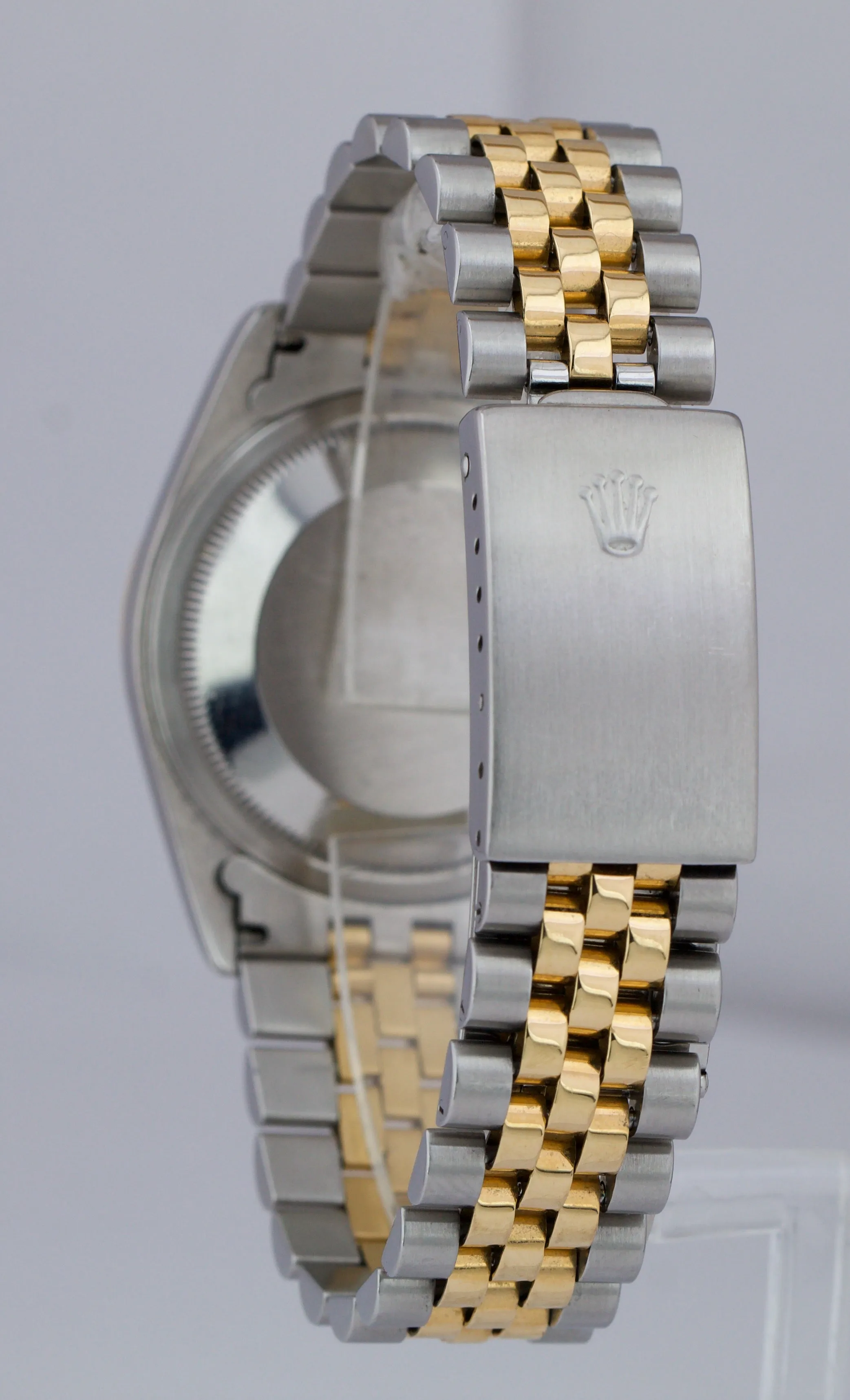 1997 Rolex DateJust 36mm 18K Two-Tone NO HOLES Champagne Jubilee Watch 16233