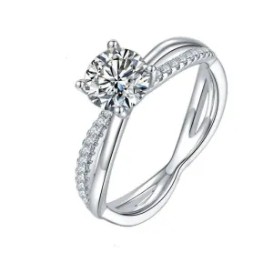 1Ct VVS1 Diamond Twist Promise Rings