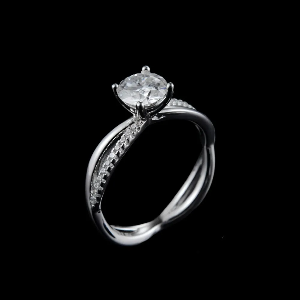 1Ct VVS1 Diamond Twist Promise Rings
