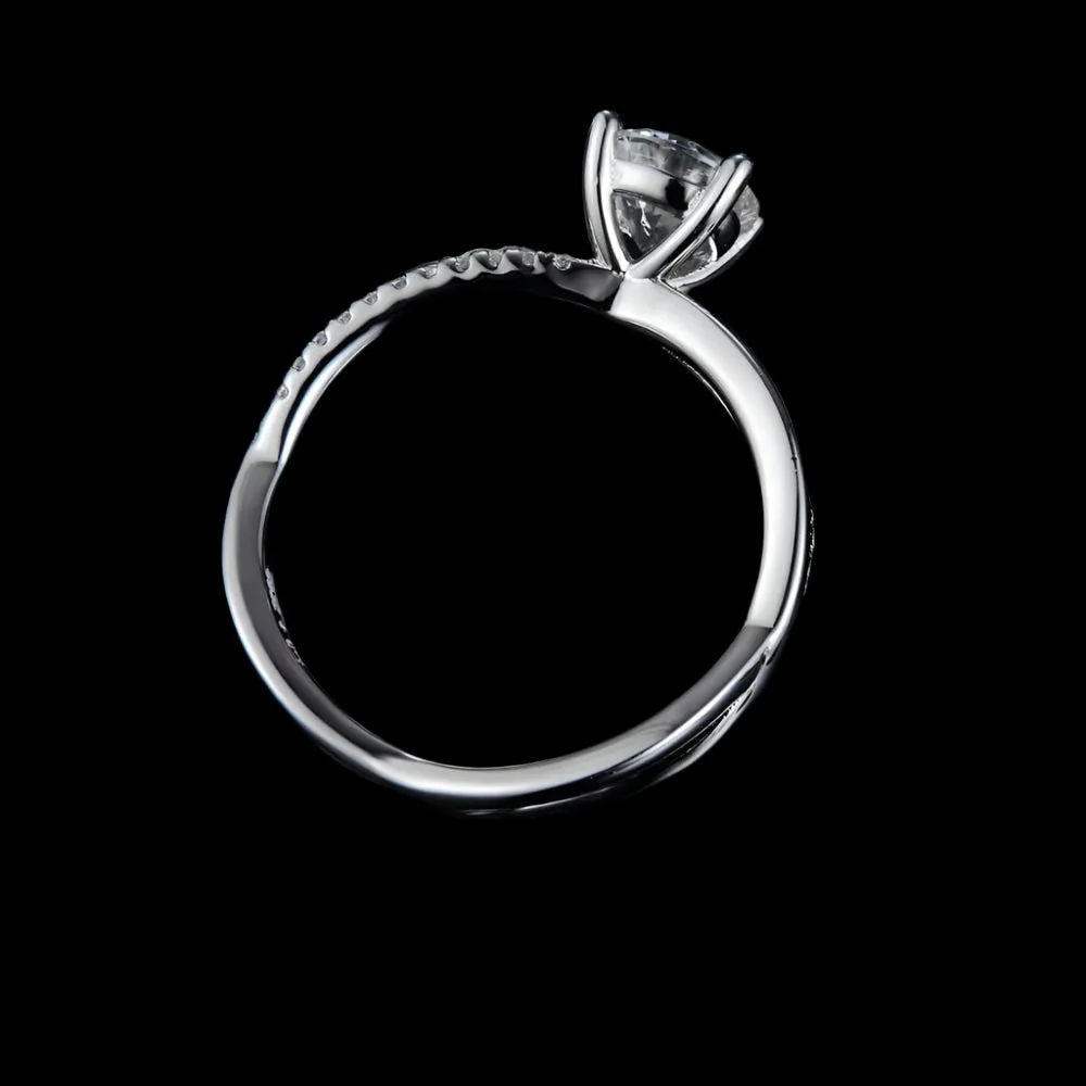 1Ct VVS1 Diamond Twist Promise Rings