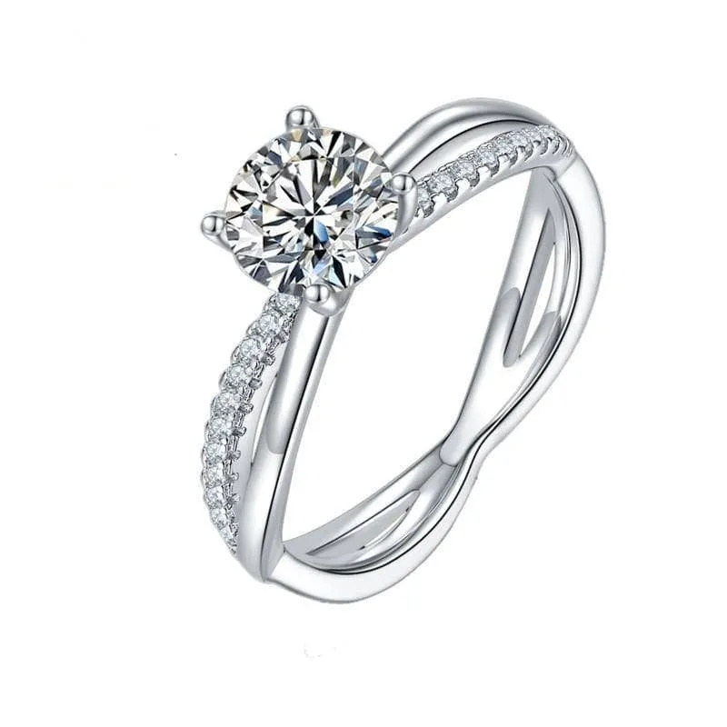 1Ct VVS1 Diamond Twist Promise Rings