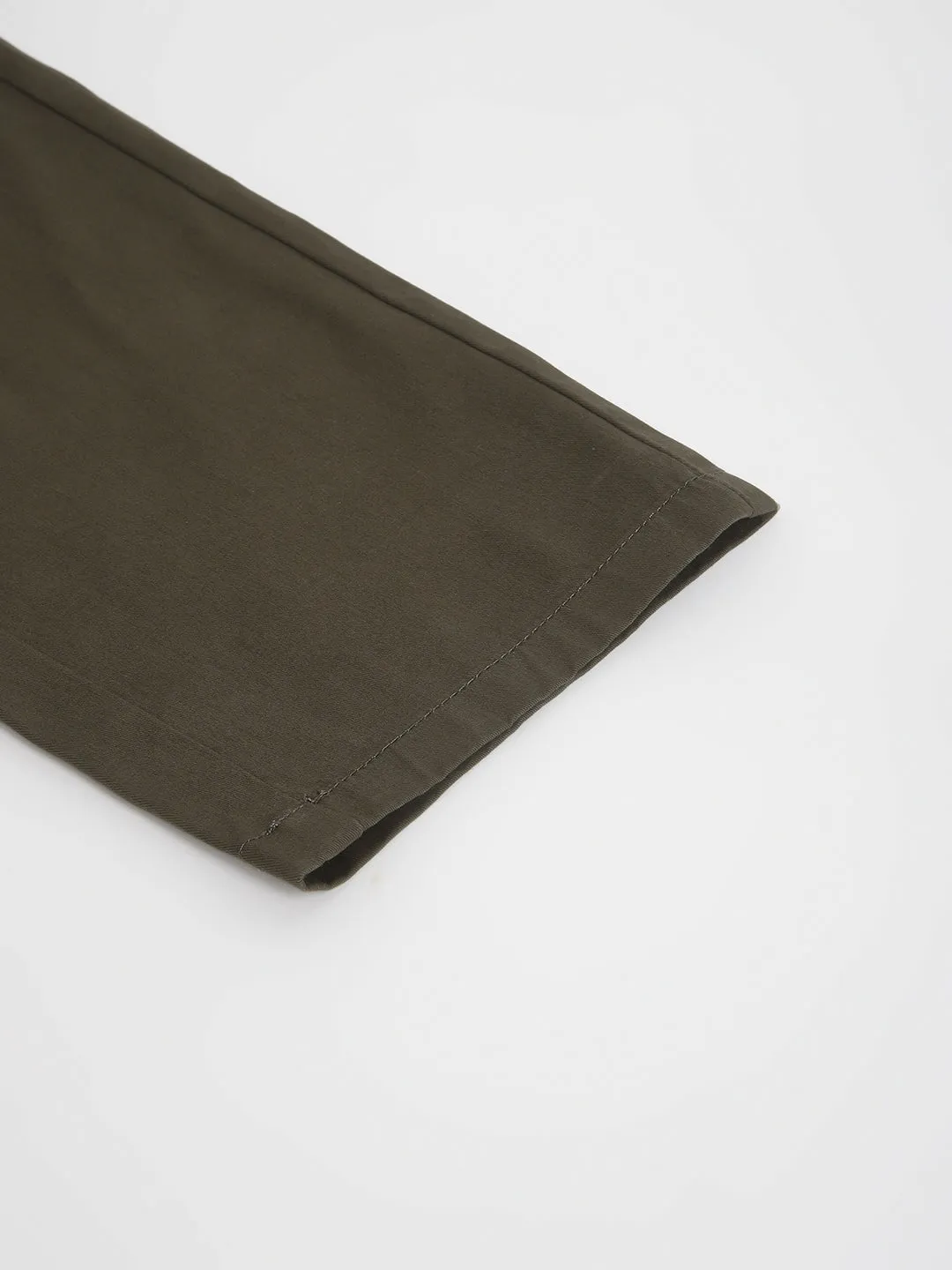 2 Way Stretch Chinos in Olive- Slim Fit