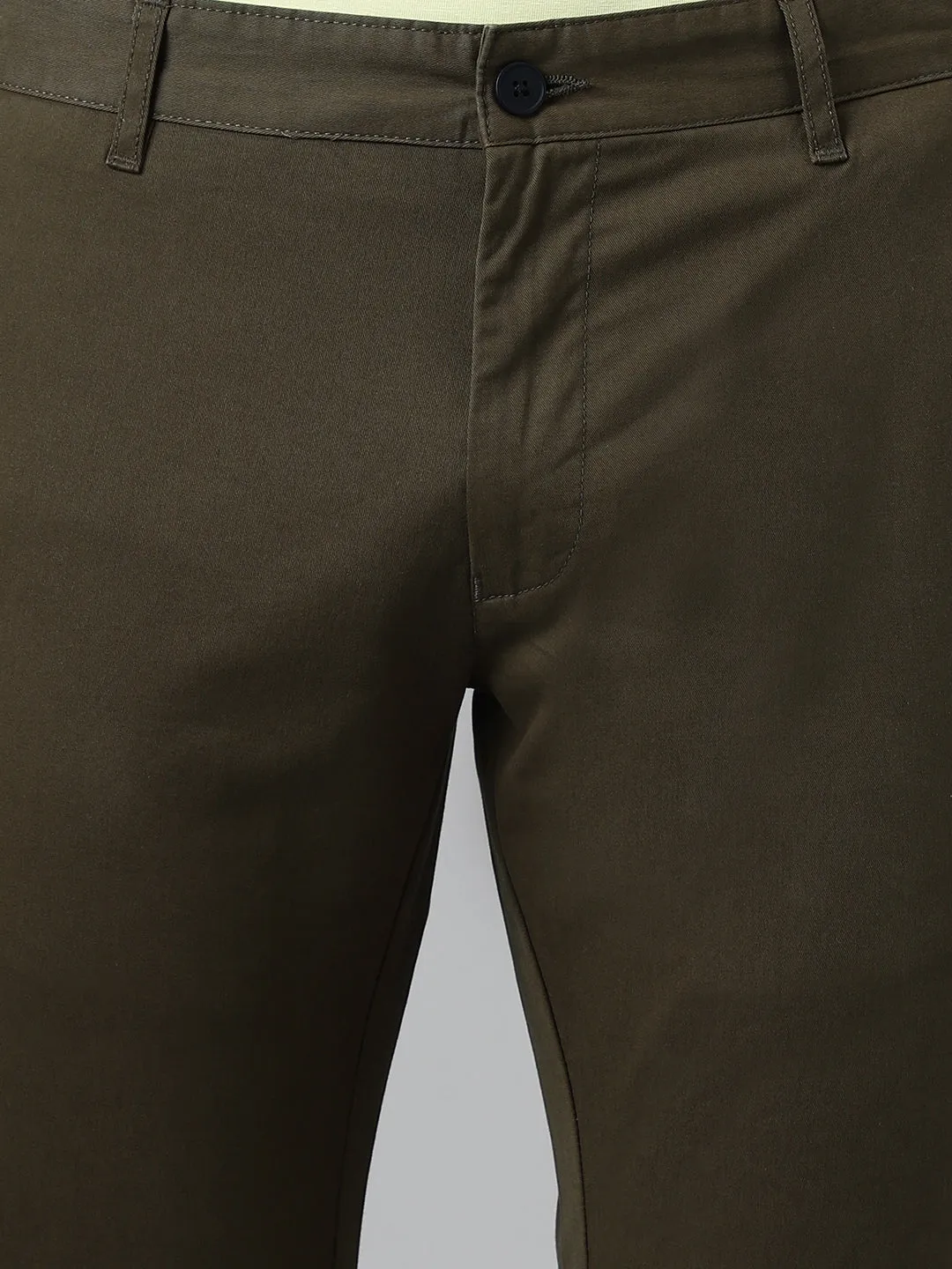 2 Way Stretch Chinos in Olive- Slim Fit
