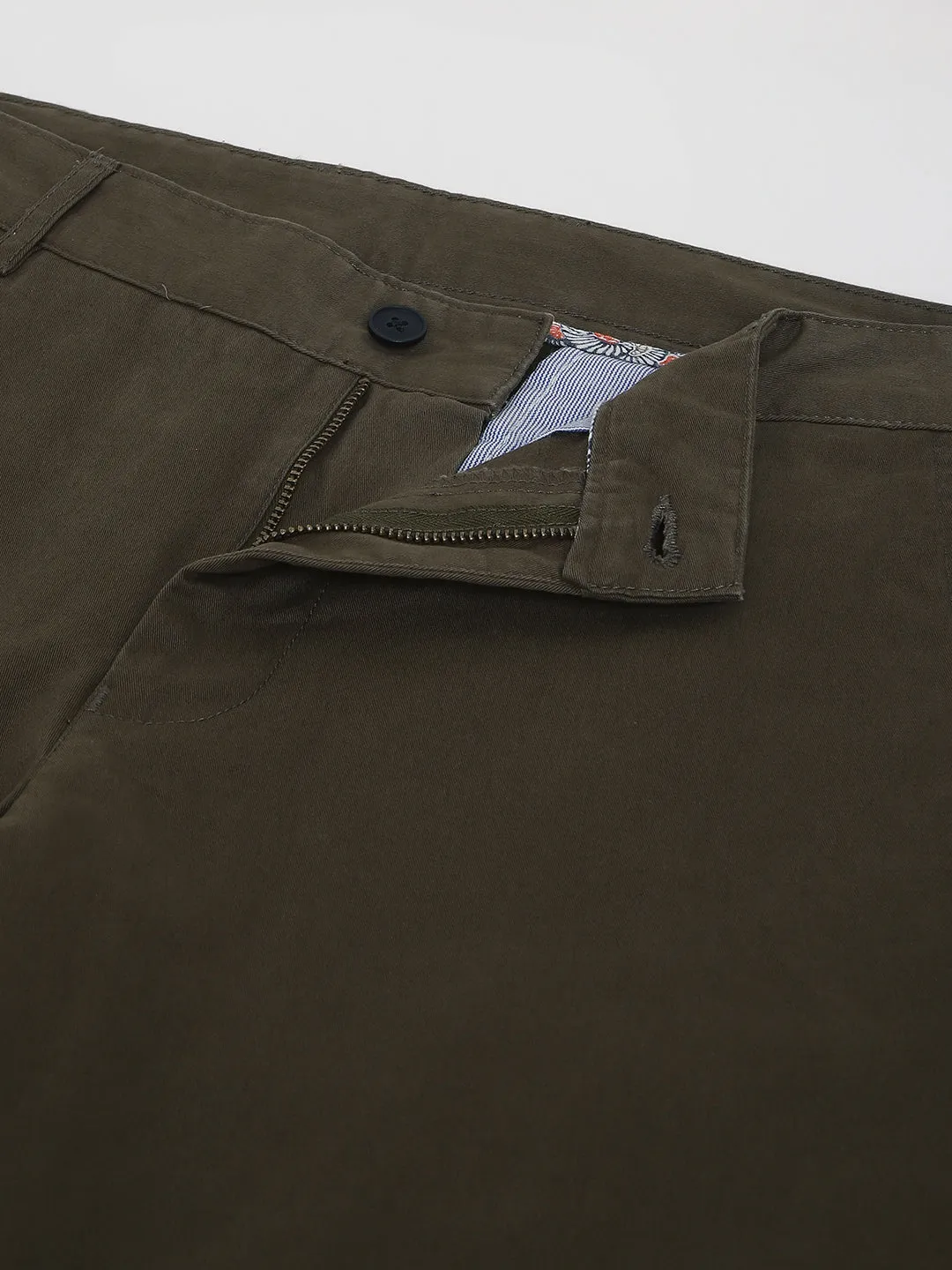 2 Way Stretch Chinos in Olive- Slim Fit