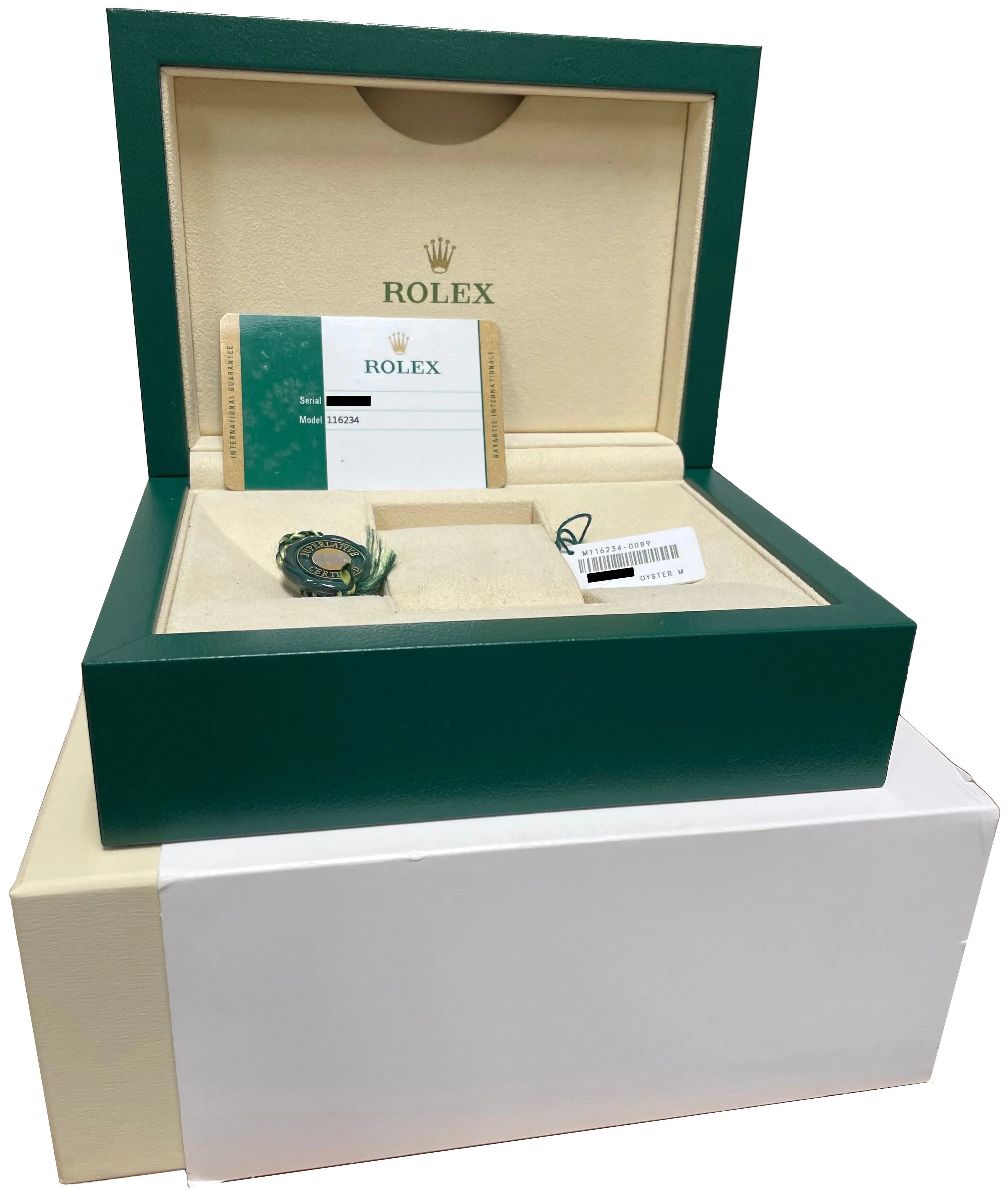 2017 Rolex DateJust 36mm White Roman Steel White Gold Jubilee Watch 116234 CARD