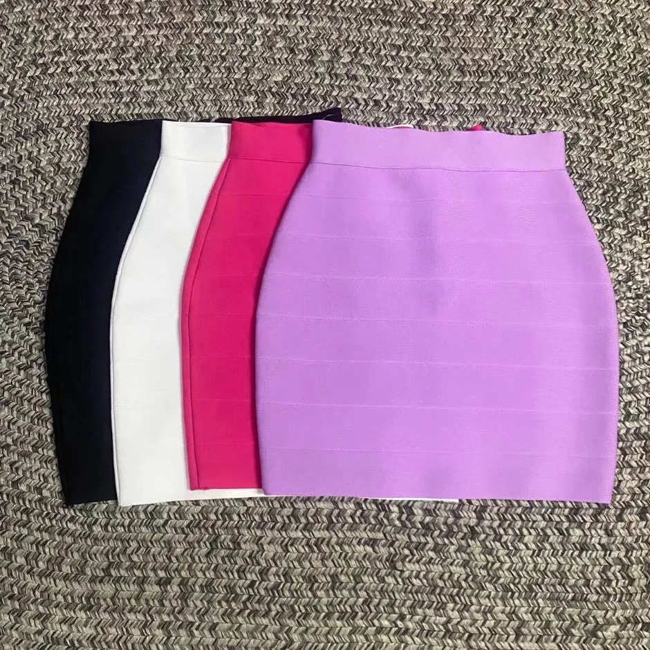 4 Color New Arrival Women Sexy Bodycon Bandage Mini Skirts Celebrate Nightclub Party Pencil Skirts Wholesale