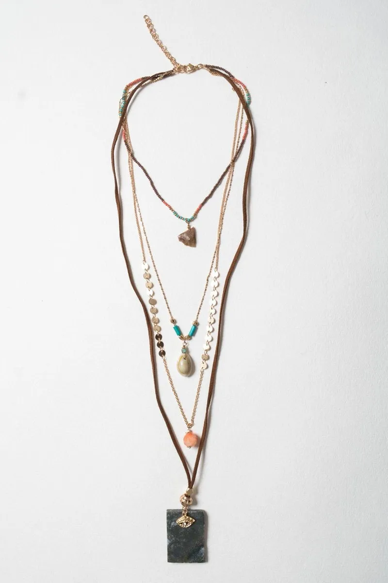 4 Layer Tablet Necklace