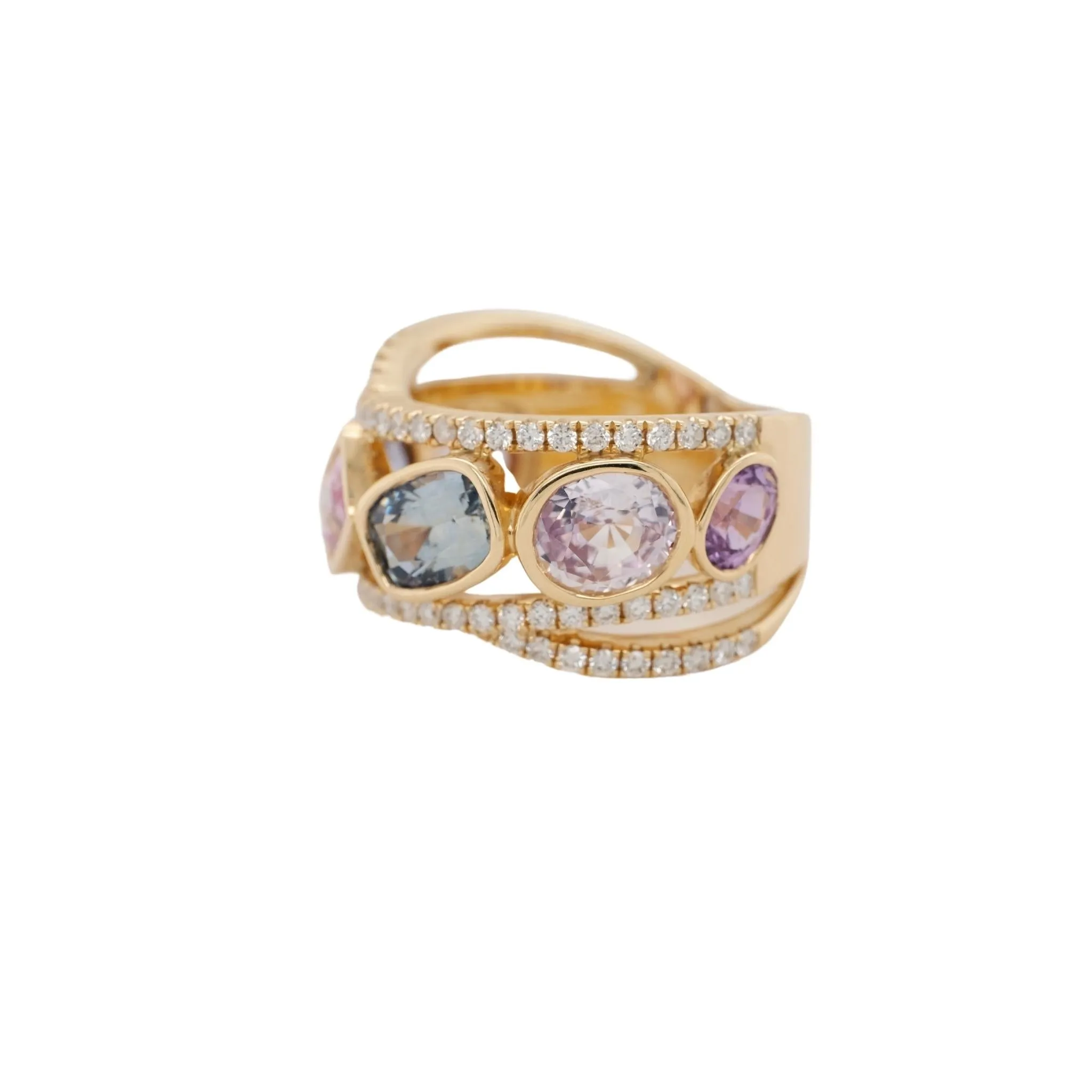 5.19 Carat Sapphire Gemstone Ring in 14k Yellow Gold