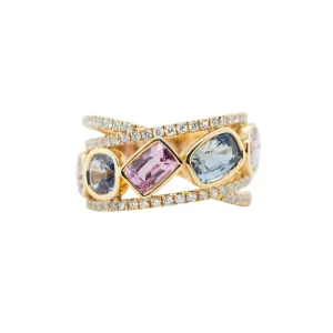 5.19 Carat Sapphire Gemstone Ring in 14k Yellow Gold