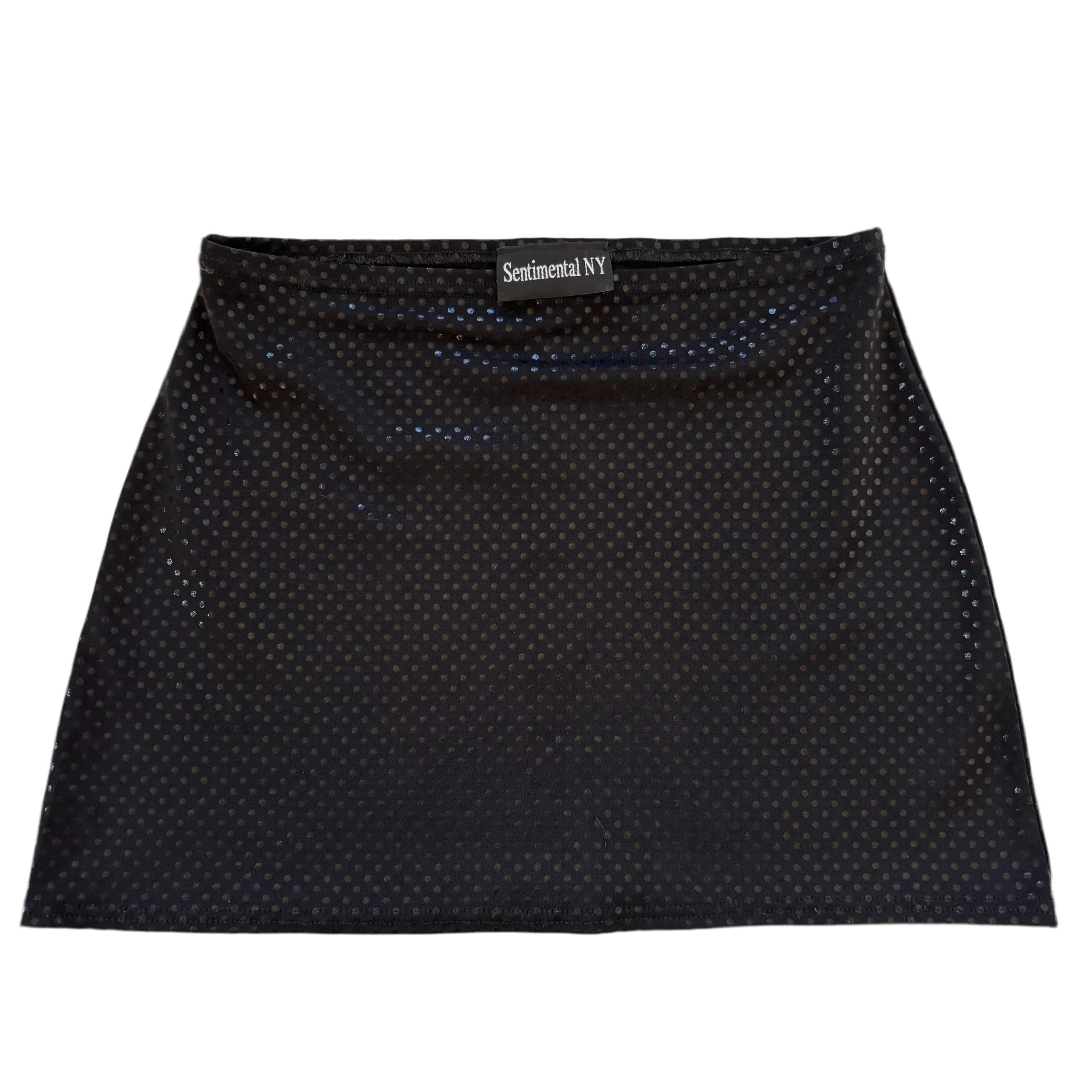 90s Noir Shimmer Mini Skirt (XXS/XS)