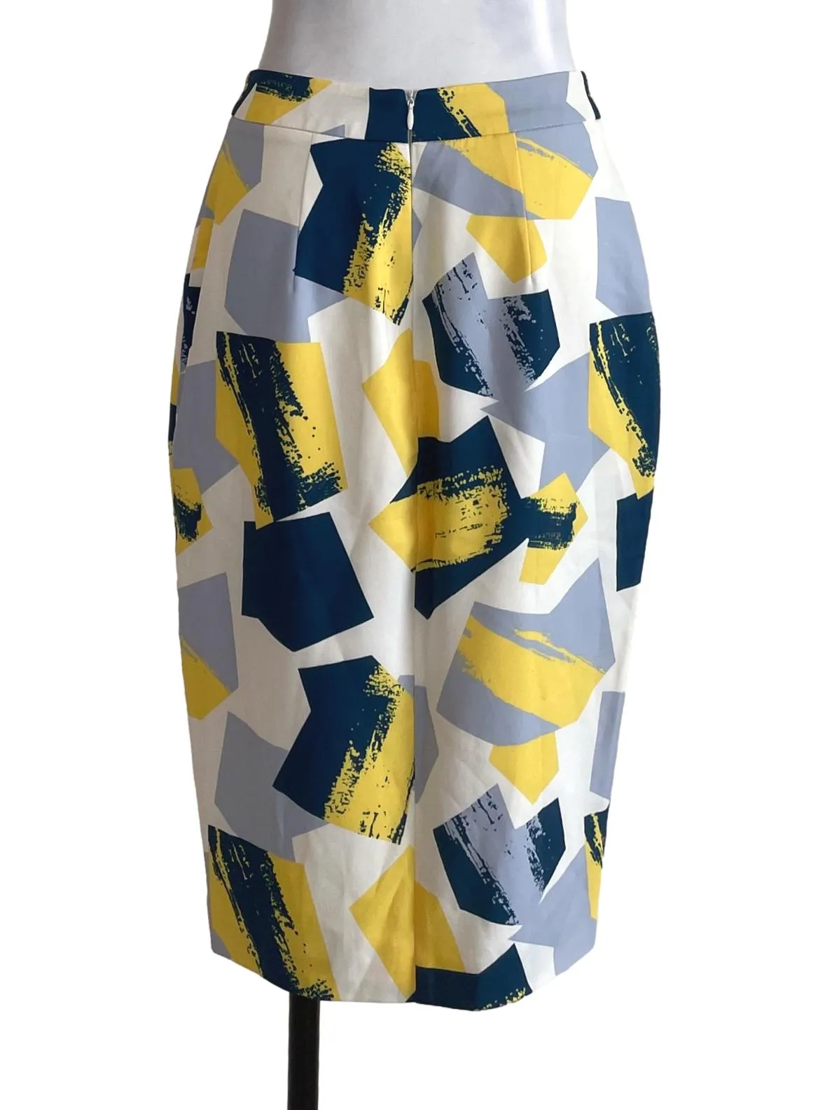 Abstract Print Pencil Skirt LB