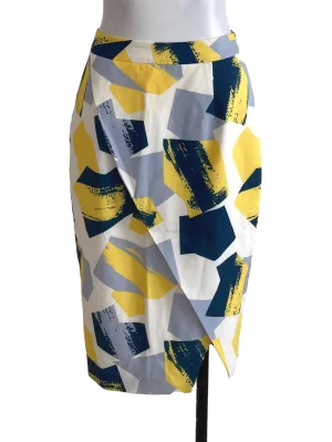 Abstract Print Pencil Skirt LB