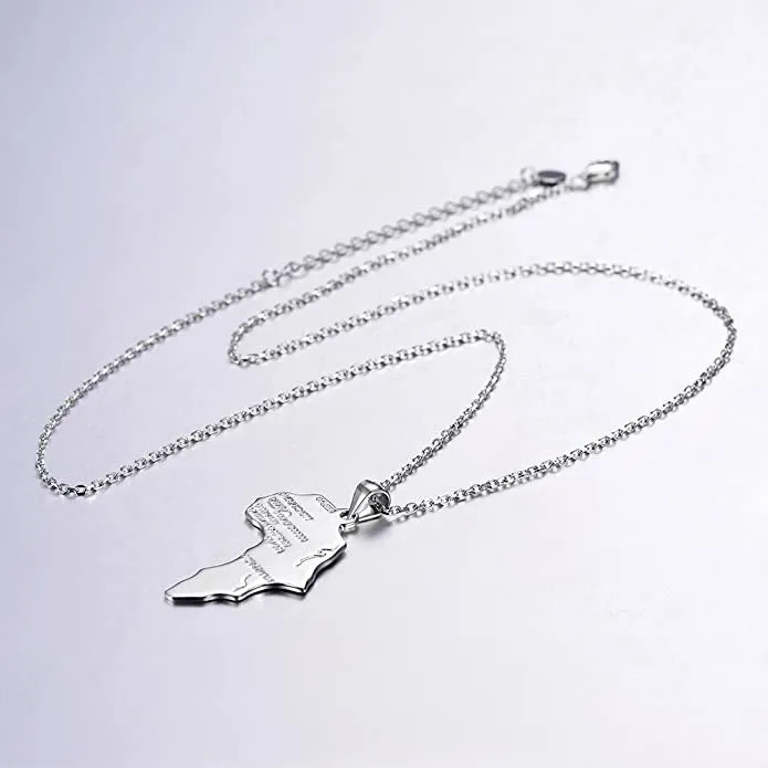 Africa Map Pendant Necklaces