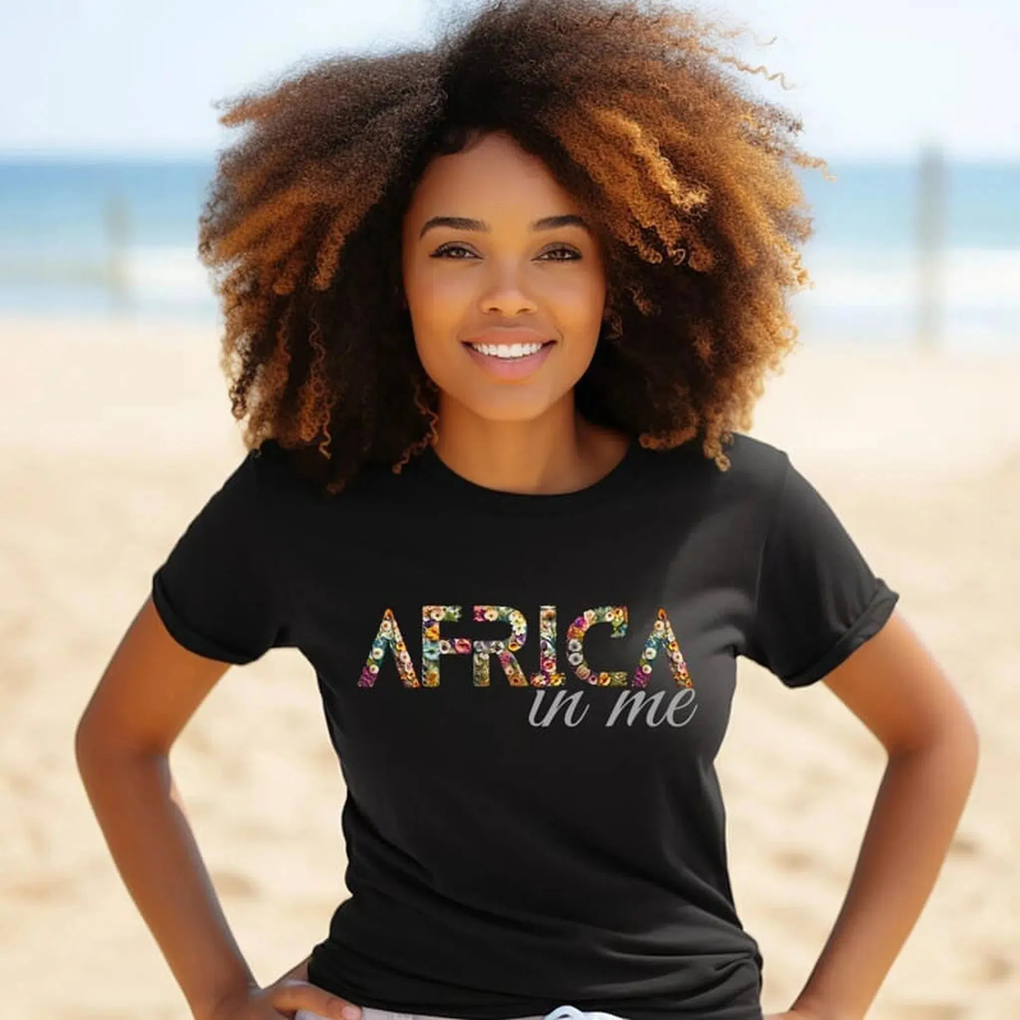 African American T shirts Design Flowers
