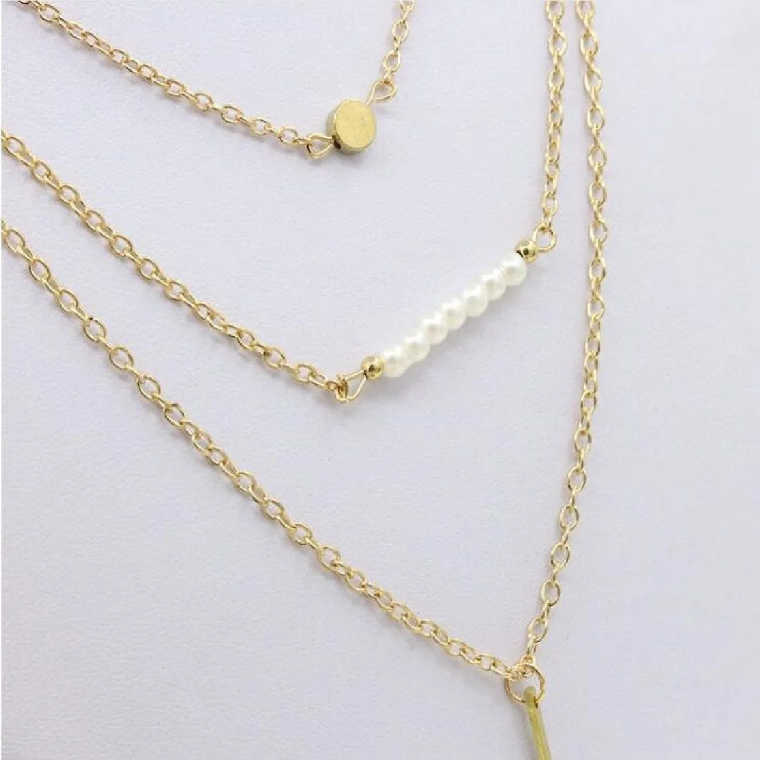 Aimee Pearl   Gold Layered Necklace