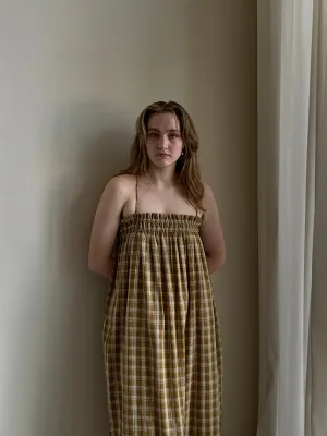 Ali Golden plaid midi dress