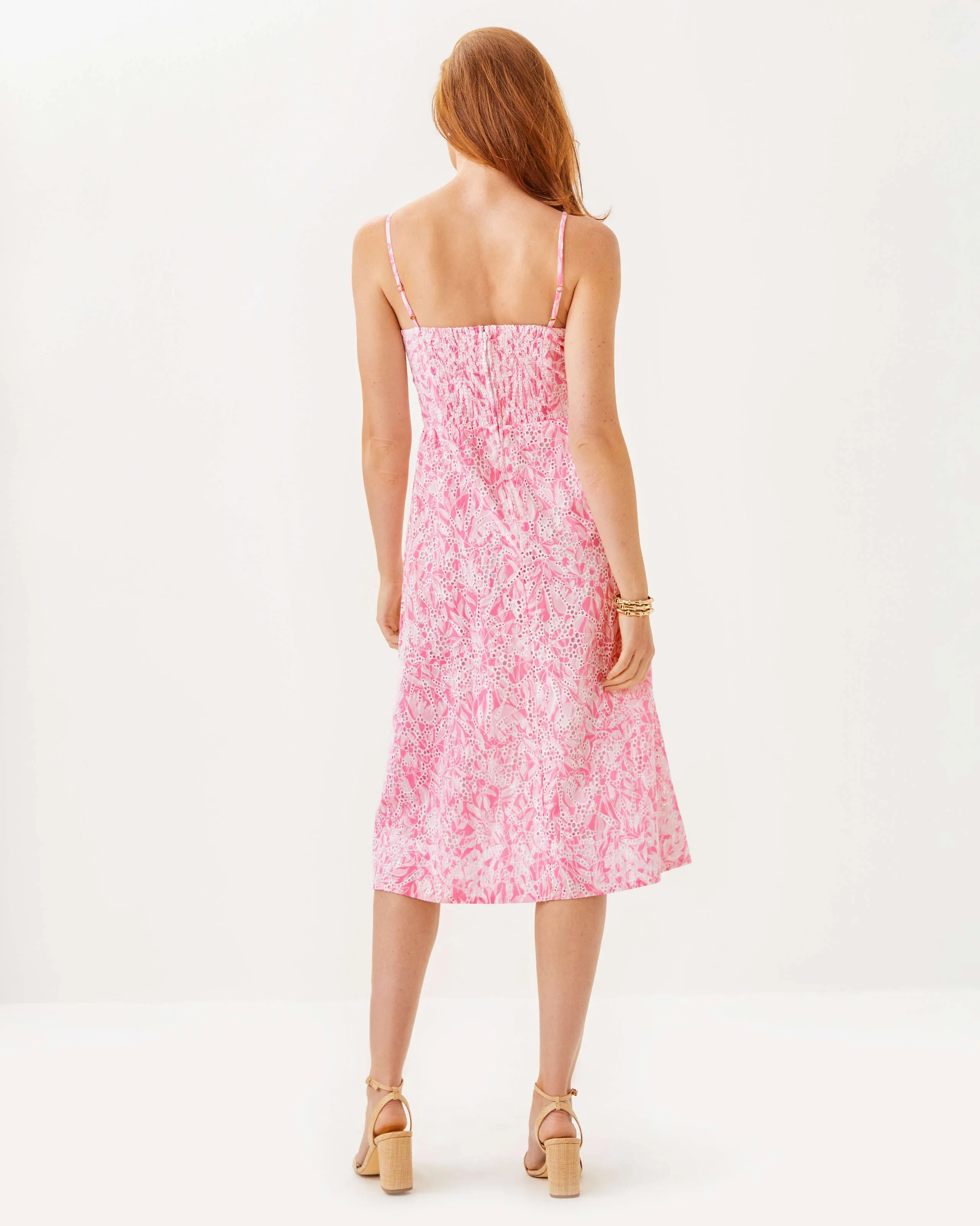 Allarie Midi Dress - Rousseau Pink Tulip To Tango