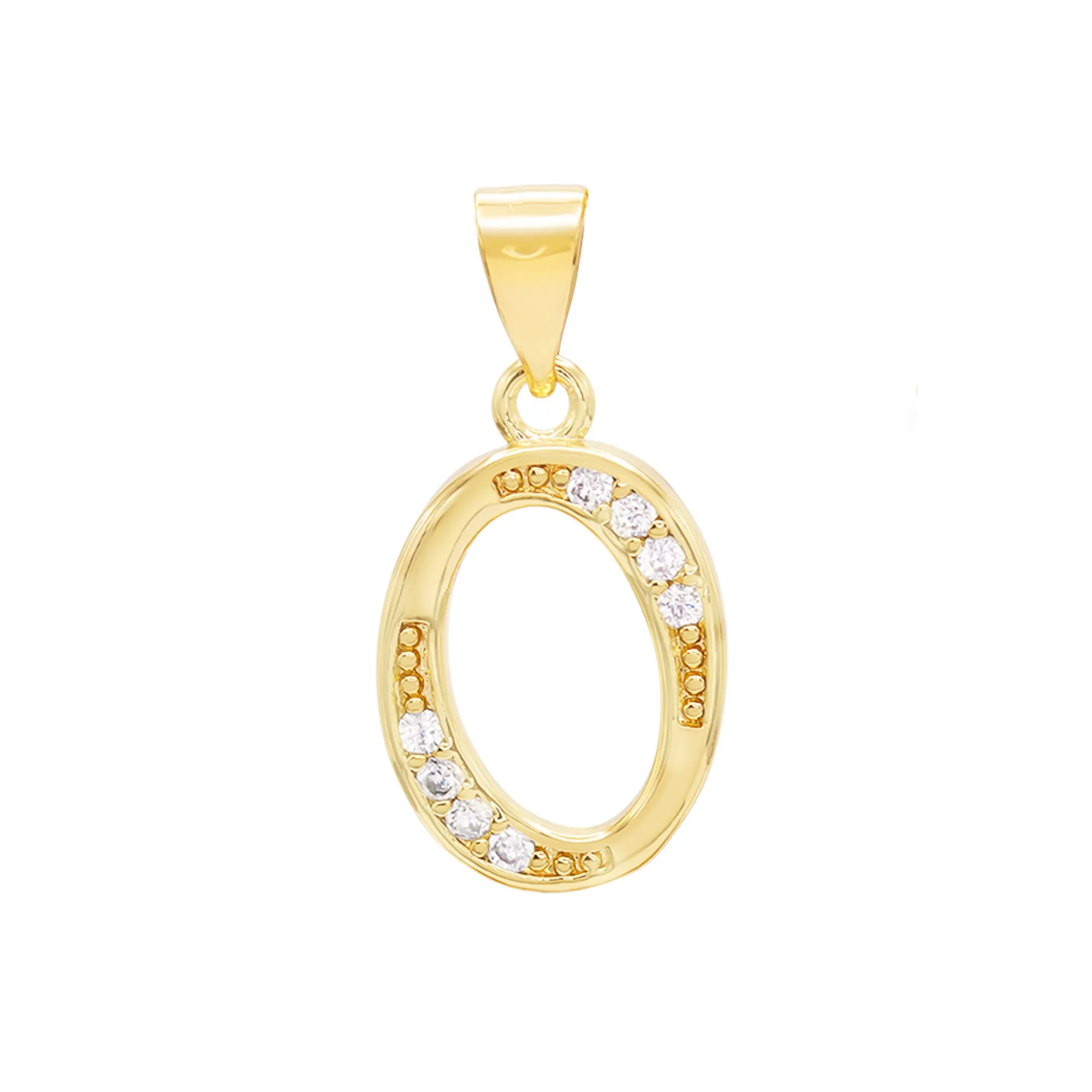 Alphabet A-Z Initial Letter CZ Pendant 14K Gold Filled Curb Chain Set 18" 20" 24" Women
