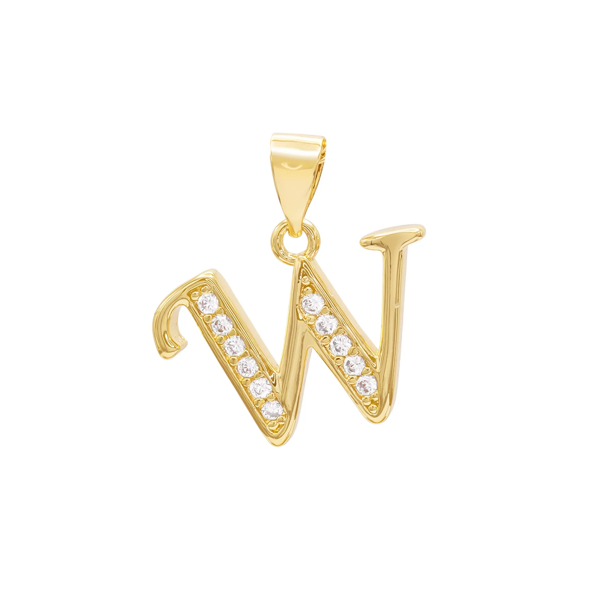 Alphabet A-Z Initial Letter CZ Pendant 14K Gold Filled Curb Chain Set 18" 20" 24" Women