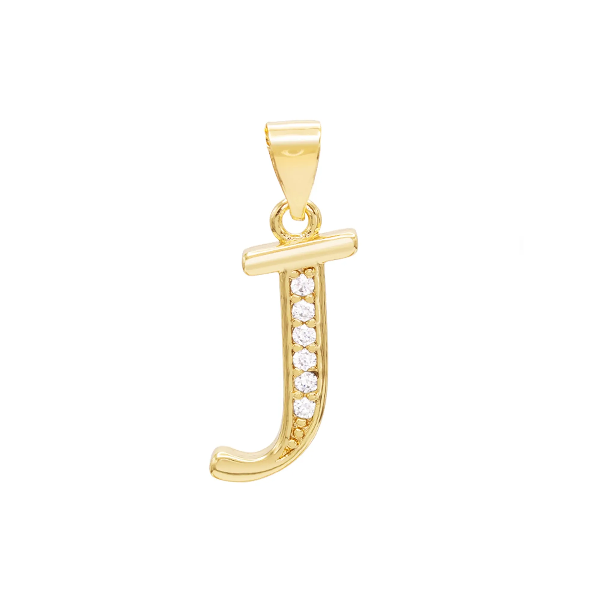 Alphabet A-Z Initial Letter CZ Pendant 14K Gold Filled Curb Chain Set 18" 20" 24" Women