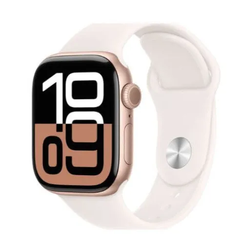 Apple Watch Series 10 GPS 42mm Rose Gold Aluminium Case with Light Blush Sport Band - S/M