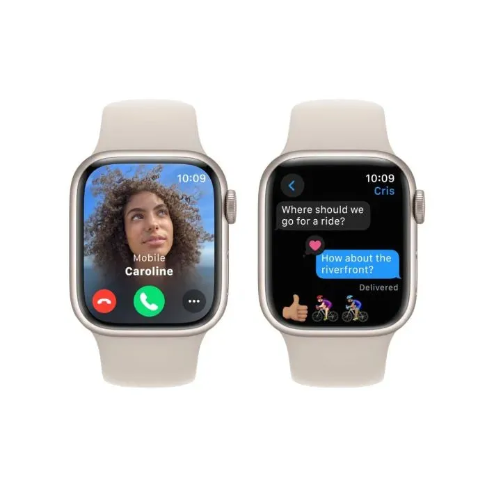 Apple Watch Series 9 GPS Aluminium Case with Sport Band (41mm) - S/M - Starlight