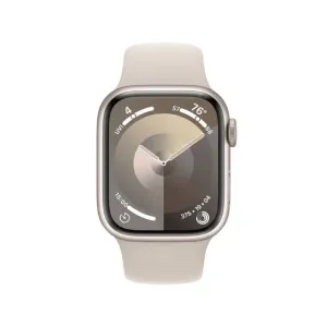 Apple Watch Series 9 GPS Aluminium Case with Sport Band (41mm) - S/M - Starlight