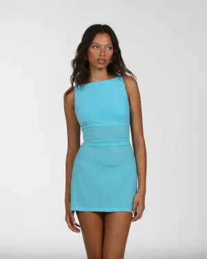 Aqua Mini Dress