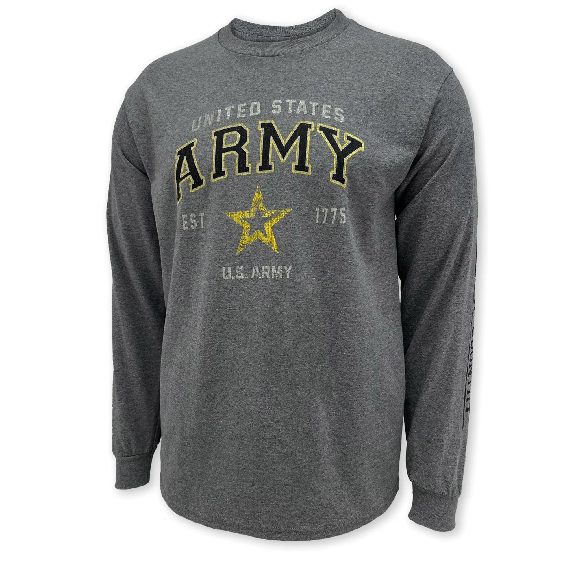Army Star Est. 1775 Long Sleeve T-Shirt (Grey)