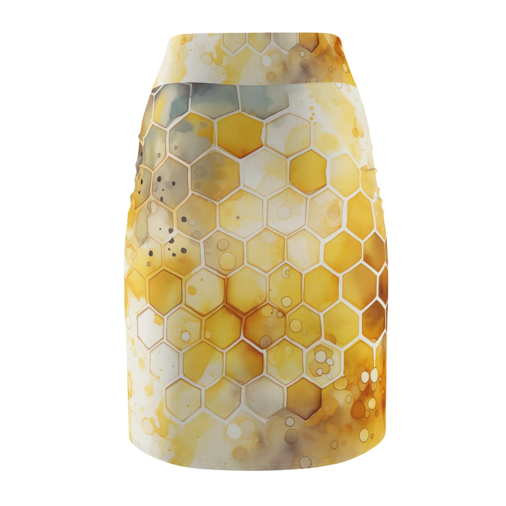 Artistic Unique Honeycomb Pencil Skirt Honey bee