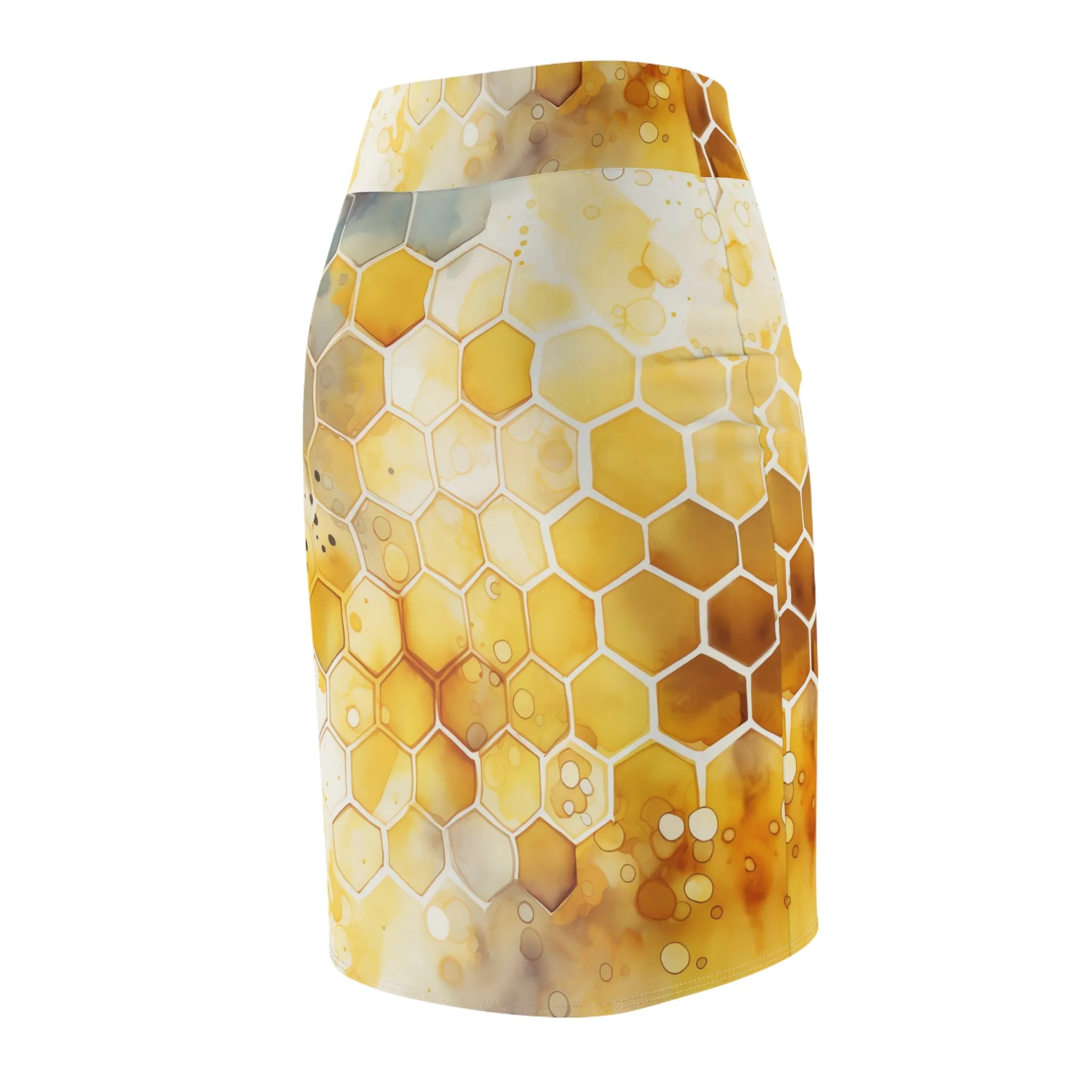 Artistic Unique Honeycomb Pencil Skirt Honey bee