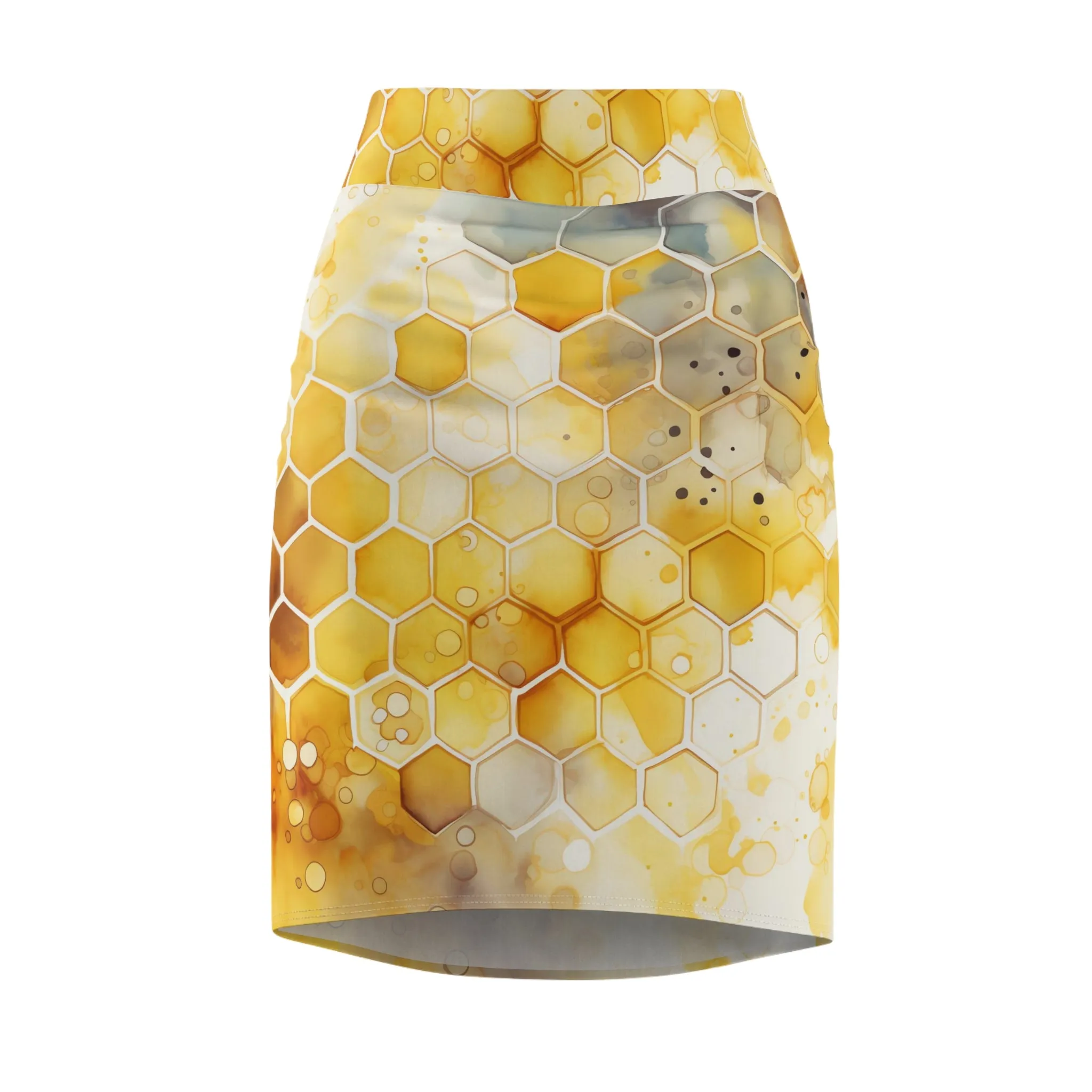 Artistic Unique Honeycomb Pencil Skirt Honey bee