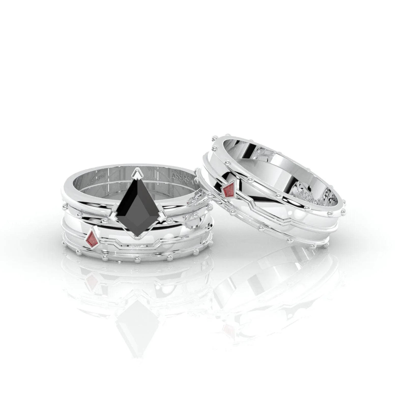 Assasin's Promise Ring Band (Unisex)- 14k Yellow Gold Video Game Inspired Rings
